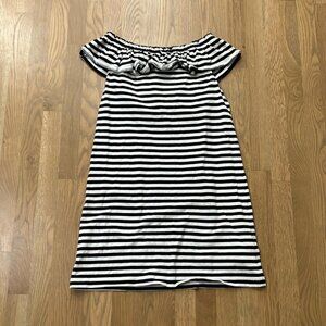 Women’s Striped Ruffle Broome Street Off The Shoulder Cotton Dress